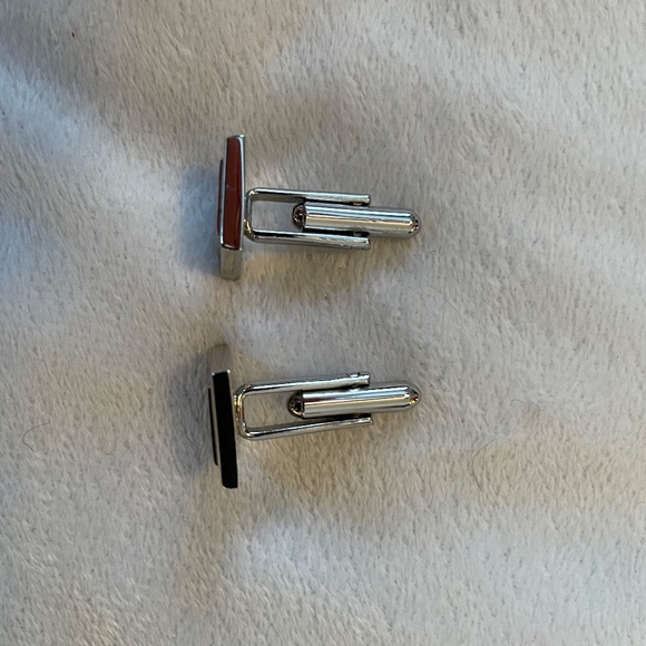 Men's Square Silver Cufflinks - Picture 2 of 3